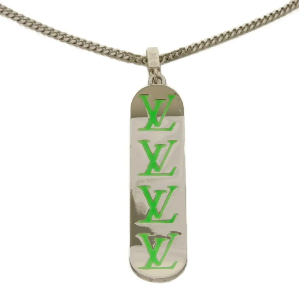 Pre-owned Louis Vuitton Brass Small Leather Goods Pendant Skateboard Necklace