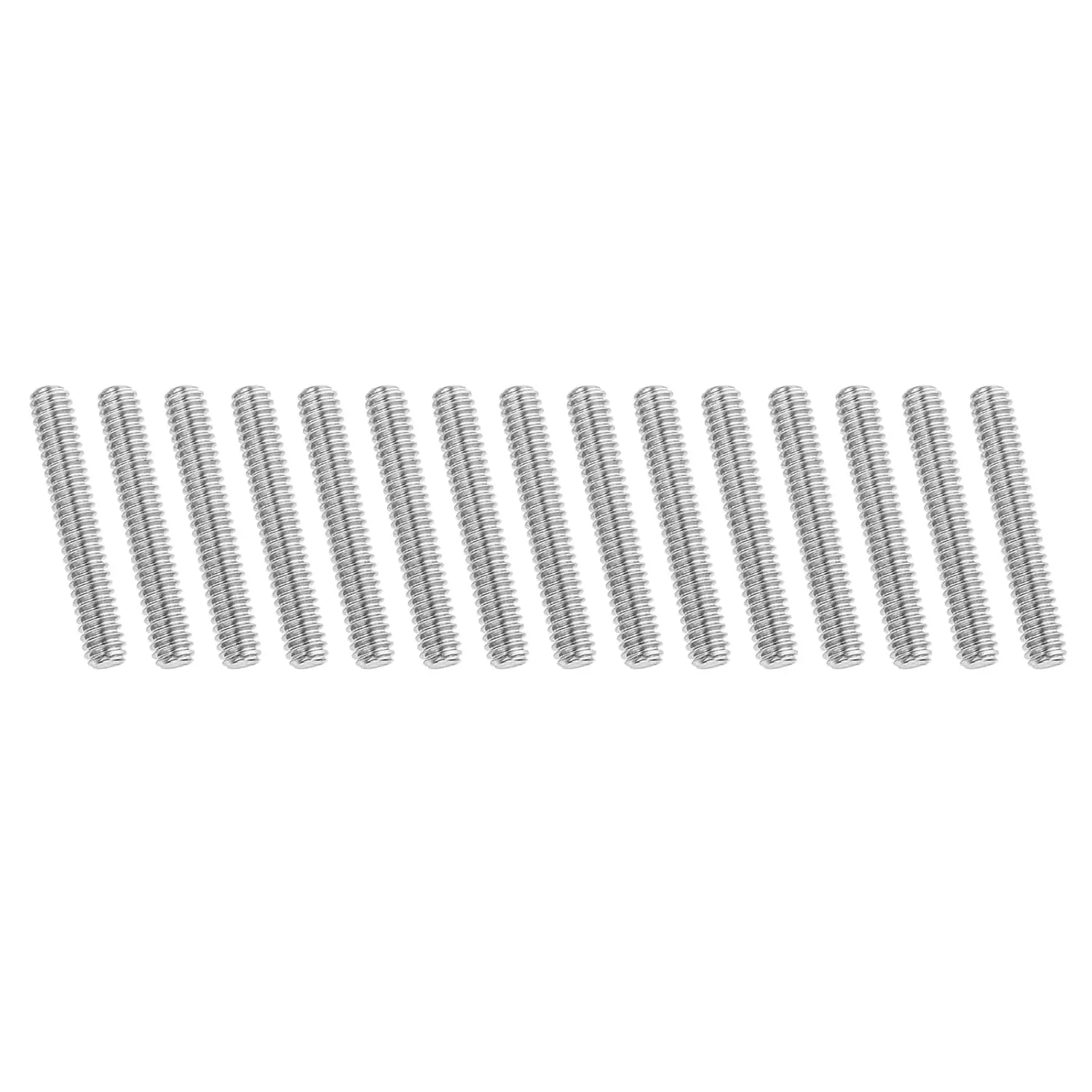 1/4"-20 UNC 304 Stainless Steel Fully Threaded Rod, 15Pcs 1.8" Length Long Threaded Screw Right Hand Threads All Threaded Rod Studs for Anchoring Bolt, Clamps, Hangers and U-Bolts
