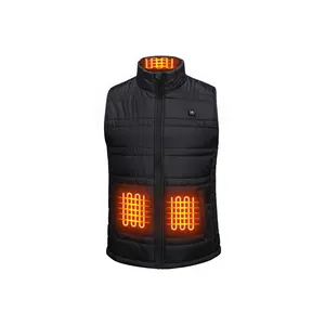 Heated Softshell Vest with 10000mA USB-C Rechargeable Battery Soft Shell Heated Outdoor Vest for Men Menswear Tops Gilet
