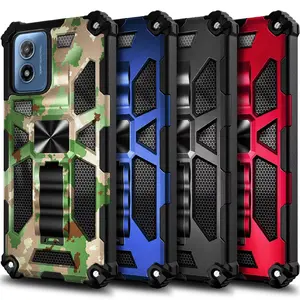 Case For Motorola Moto g 5G (2024) Full Body Kickstand Cover w/ Tempered Glass