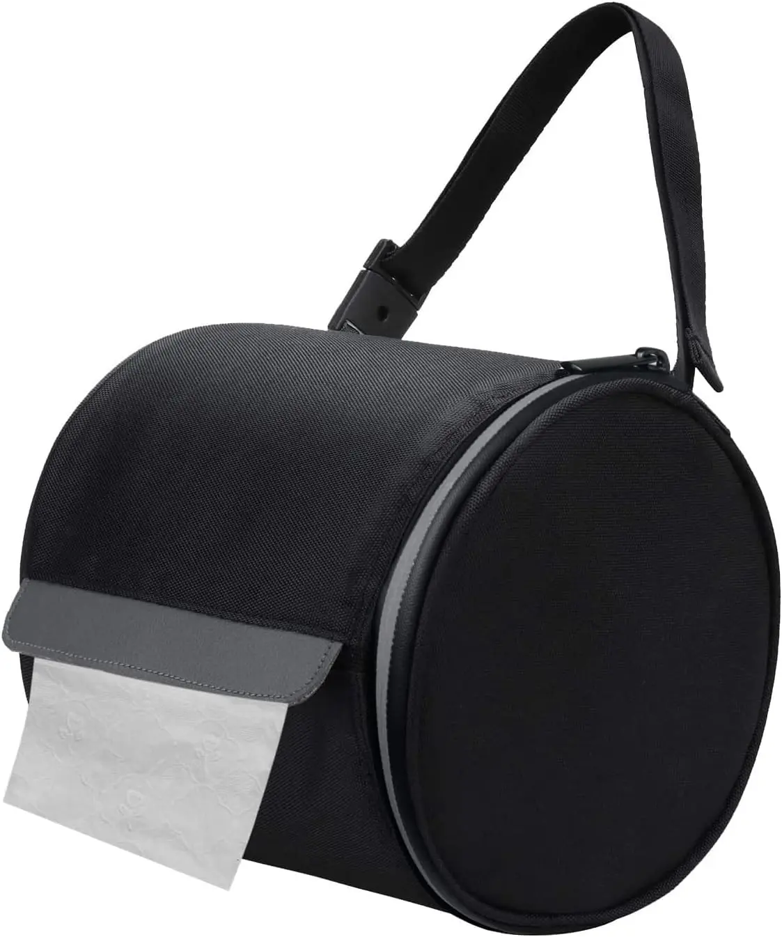 Sports Hanging Toilet Paper Holder Waterproof Tissue Holder Cat Proof Roll Paper Case Cover Portable and Foldable Roll Storage Bag with Adjustable Strap for Wall Car Camping Tent Home Office Black| Portable roll paper case for camping, Bathroom,