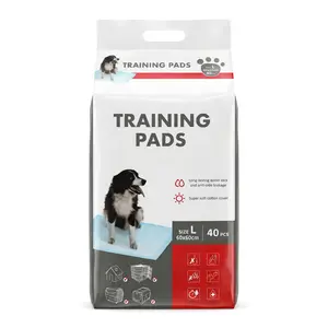 L Size 60x60cm Puppy Training Pads – 6 Layers Lock, Super Absorbent, Leak-Proof, Soft Non-Woven Surface, Lasts All Day – 40 Pcs