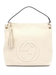 Pre-owned GUCCI Leather Tote Bags Large Pebbled Calfskin Soho Convertible Hobo satchel 4000023075906