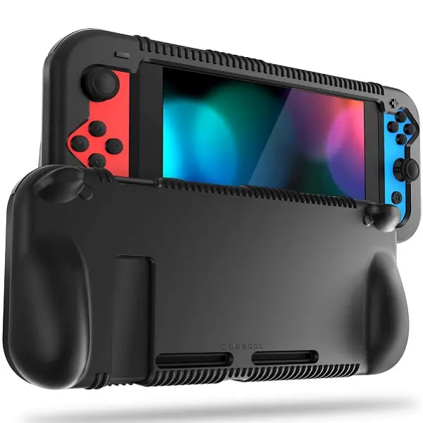 Fintie Durable Silicone Protection Cover for Nintendo Switch Original Model (6.2-inch Screen), with Ergonomic Handle, Anti-Slip, Shockproof Accessory for Handheld Console