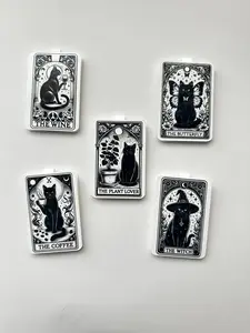 Tarot Black Cat Magnetic Page Holders |  Tarot Magnetic Page Sliders | Magnetic Bookmarks