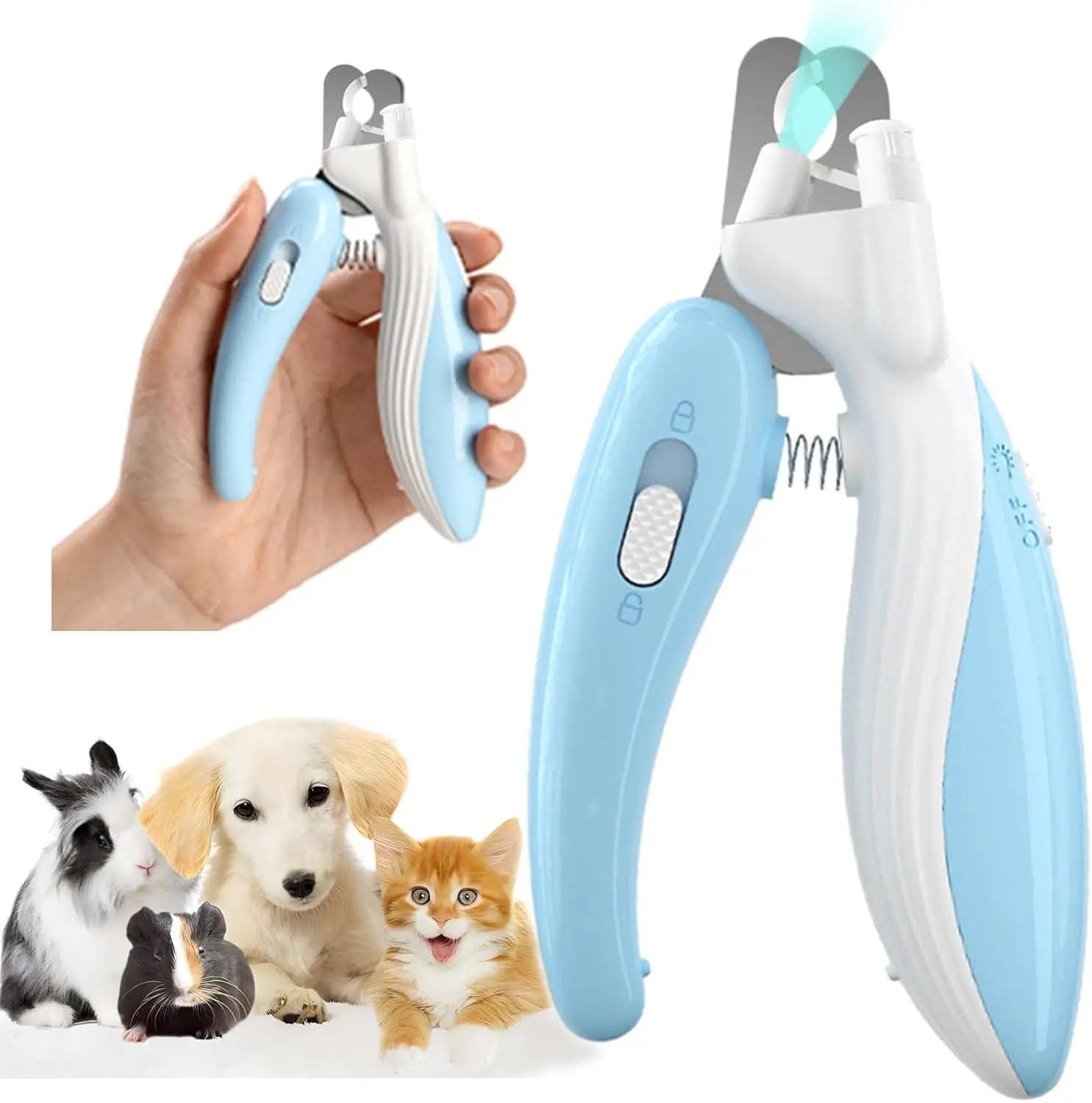 Small Medium Pet Grooming Clippers LED Illuminated Nail Trimmer Small Medium Pet Grooming Clippers LED Illuminated Nail Trimmer