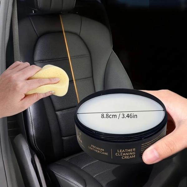 Multifunctional Leather Cleaning Paste - Deep Conditioner & Polishing Cream for Car Interiors, Furniture, and Shoes (Includes Sponge)