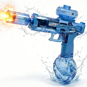 Cool tactical style electric water blaster integrating light decoration recoil effect and high pressure power, Summer vibes,ideal recreational toy for poolside beach games and children birthday party gift preparation,Summervibes