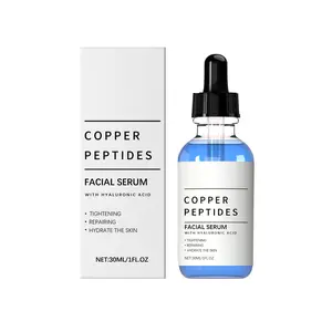 GHK-Cu Copper Peptide Serum with Hyaluronic Acid | Anti-Aging Facial Serum, Deep Moisturizing & Nourishing, Firming & Wrinkle Smoothing | Fragrance-Free | 30ml Daily Face Serum for All Skin Types | Men & Women, Cruelty-Free, Vegan Skincare