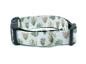 Vintage White Flower Floral Dog Collar