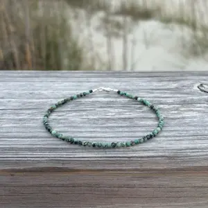dainty African turquoise anklet, boho beach anklet, turquoise beach anklet