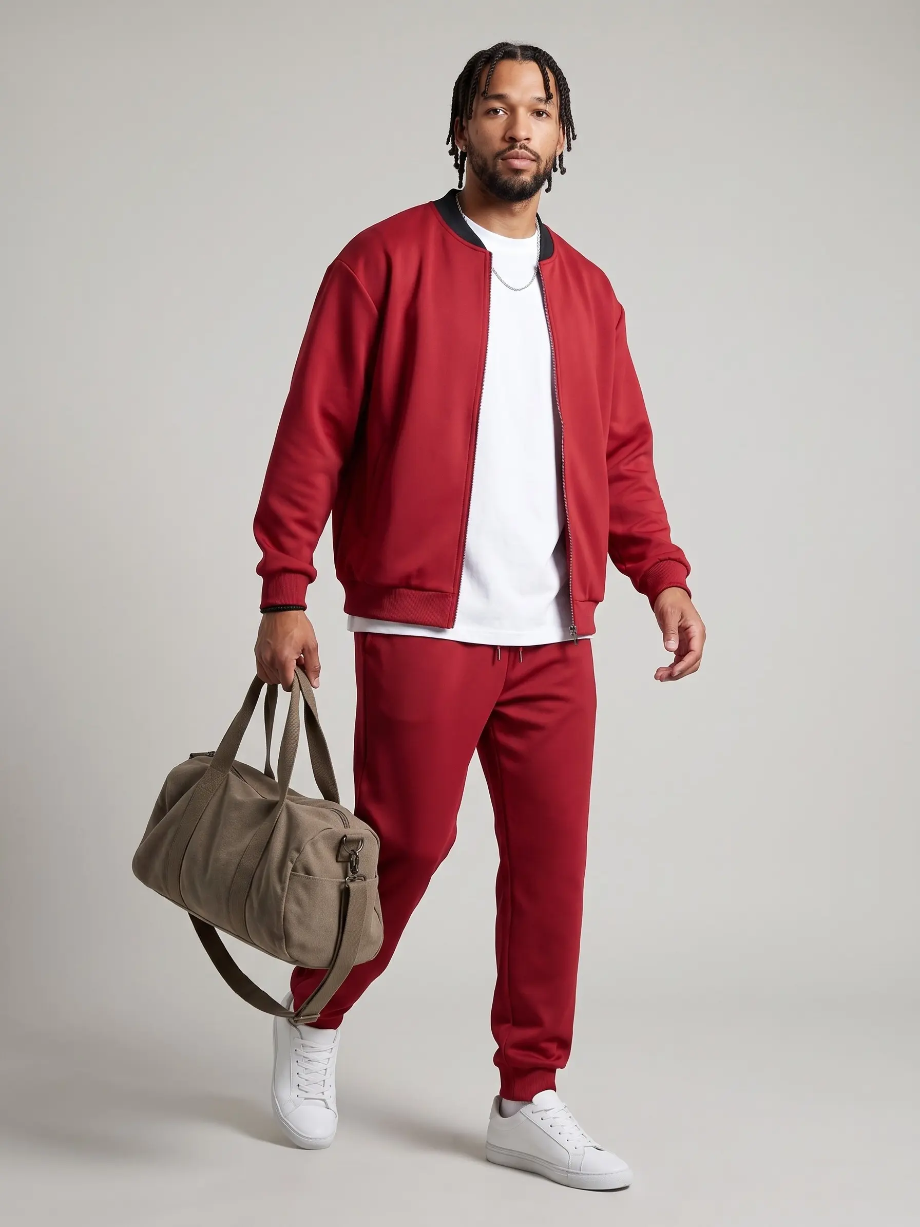 KZZ Men's Casual Outdoor Sports Set Long Sleeve Top & Pants Two-piece Spring Autumn Fashion Comfortable Stylish Design Fall Sporty Style Clothes Outfit Menswear christmas gifts for him Athletic Tracksuit men's sweatsuit set