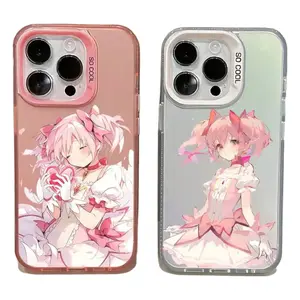 Madoka Magica Y2k Girl Phone Cases For iPhone 17 Promax Pro Air 16 Plus 15 14 13 12 11 Pink White IMD Shockproof Protective Cover Perfect Christmas Halloween Birthday Gift