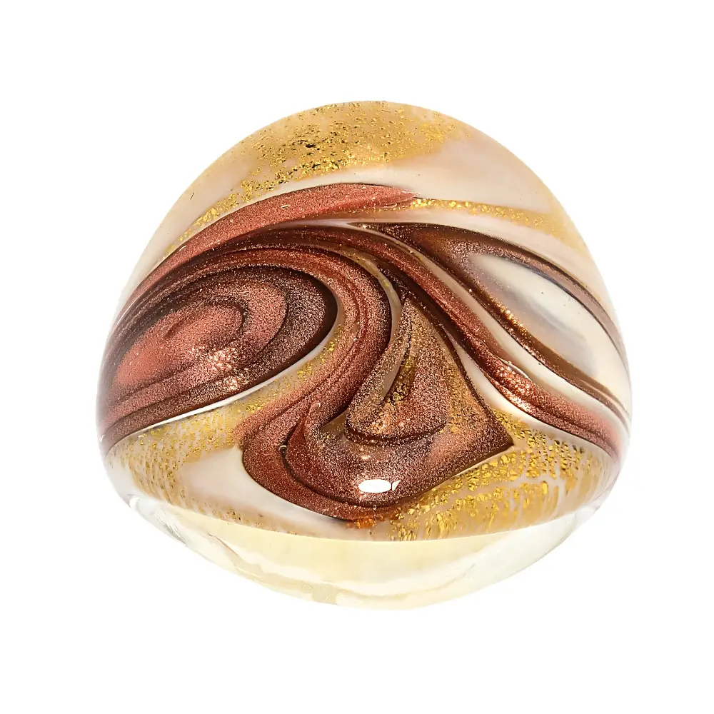 JTV Ivory Murano Glass "Vortex" Ring