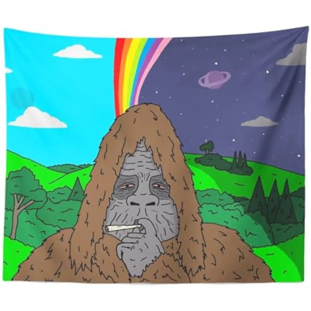 【Moving Season】The Big Lez Show Sassy The Sasquatch Tripper Snipper Tapestry - 60in x 40in (150cm x 120cm) Wall Hanging for Bold Room Upgrade, Funny Decor, Art & Home College Dorm Room Decoration, Room Decor, Living Room