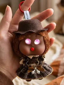 Interactive Touch-Sensitive Puff Pout AI Doll, Romantic Painter Figure in Vibrant Red Outfit, Cute Cartoon Knitted Doll for Whimsical Fans, Creative Collections & Backpack Pendan Ball focus toy-decompression toy