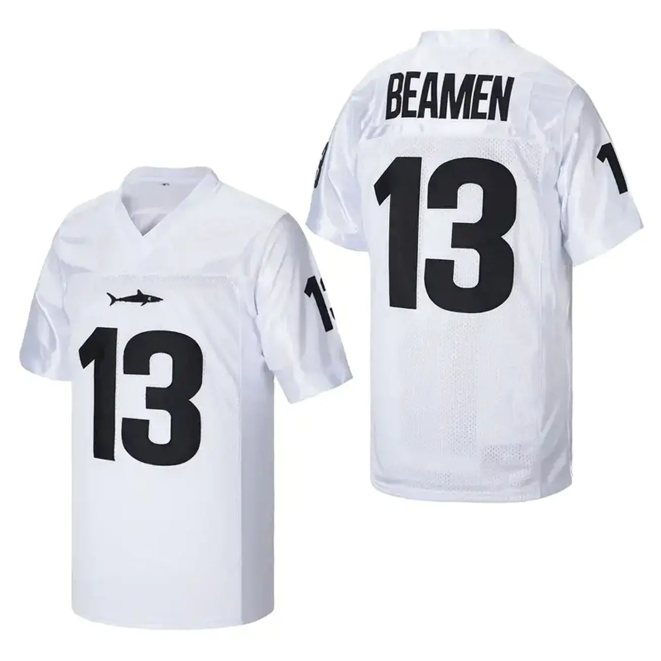 Willie Beamen #13 Football Jersey - Movie Fan Apparel, Stitched Black & White Game Day Costume Shirt T13