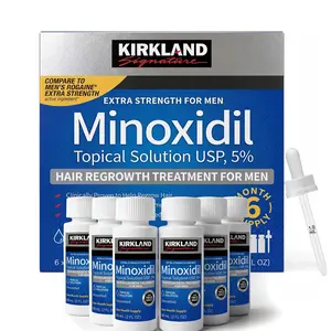 Kirkland Minoxidil 5% Hair Care Serum Kit for Men and Women - Advanced Topical Beauty Solution for Thicker, Fuller Looking Hair with Dropper - Premium Personal Care Routine, 6 Months Supply