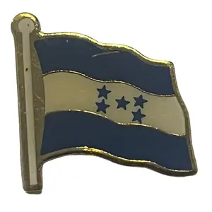 Honduras Pin - Representing the Flag of Honduras with its Traditional Design and Color Scheme
