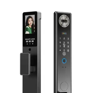 Full Automatic Smart Door Lock with Face Recognition Keyless Entry 5-in-1 Biometric Fingerprint Lock Class C Security Electronic Deadbolt for Home