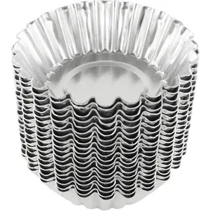 20 count Egg Tart Molds, Mini Tart Pan Aluminium Pie Tins Cupcake Pudding Muffin Baking Cups