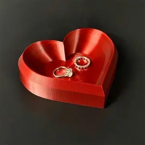 The Platform HQ HeartForm Catch Ring & Jewelry Holder 5"x4.75"x1.25" for Rings Earrings Delicate Necklaces & Small Essentials