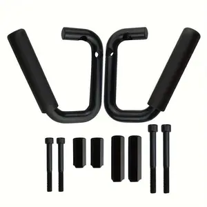 Front Grab Bars Kit Aluminum Alloy Front Grab Handles Front Grab Grip Handle Bars Fit for Wrangler JK JKU 2007-2018