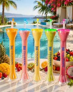 Colossal 24 oz Yard Cup with Lid & Straw: Party Drinkware