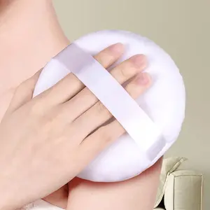 Oversized 130MM Crystal Super Soft Powder Puff – Purple White Extra Large Loose Powder Body Puff