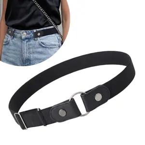 No Buckle Elastic Stretch Belt for Men & Women, Comfortable & Adjustable Elastic Belt for Women XS to XXL, Invisible Elastic Belt for Jeans Pants Dresses