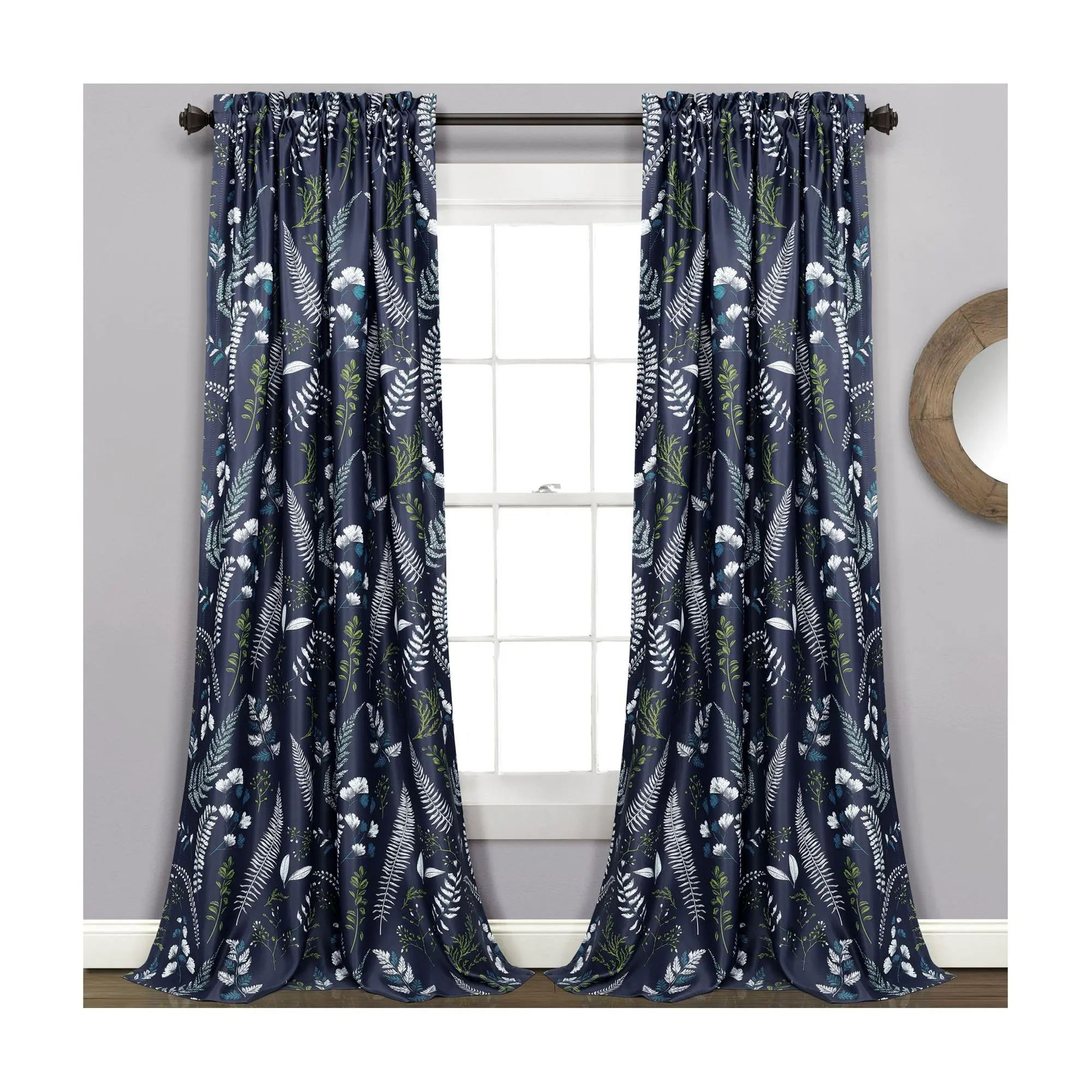 Devonia Allover Window Curtain 52X120+2 Set byLush Decor