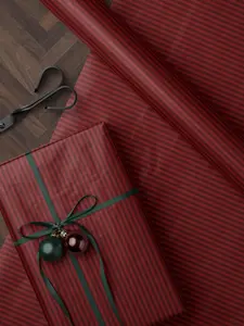Christmas Gift Wrap Red Wrapping Paper Holiday Stripe Wrapping Paper Christmas Paper Roll Romantic Gift for Her - Festive Decorative Rolls for Celebration Time