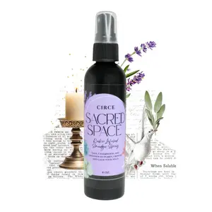 Circe Sacred Space Smudge Spray 4 oz - Sage Cedarwood & Lavender Blend for Peace Balance & Positive Energy - 110ml Liquid for Meditation Yoga & Daily Rituals