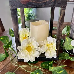 Wood lantern centerpieces , wedding decor