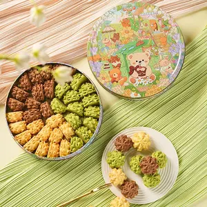 YOTIME Flower Cookie Gift Box 3 Flavors Butter Cookies 12.35 oz Delicious Treats