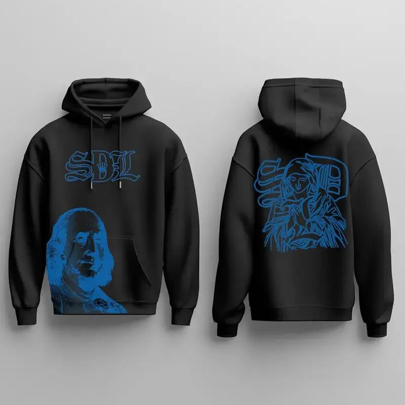 Style 2: Print SDL 2-Sides Hoodie, Vintage Unisex Hoodie, Trendy Hoodie, Gift for Men Women