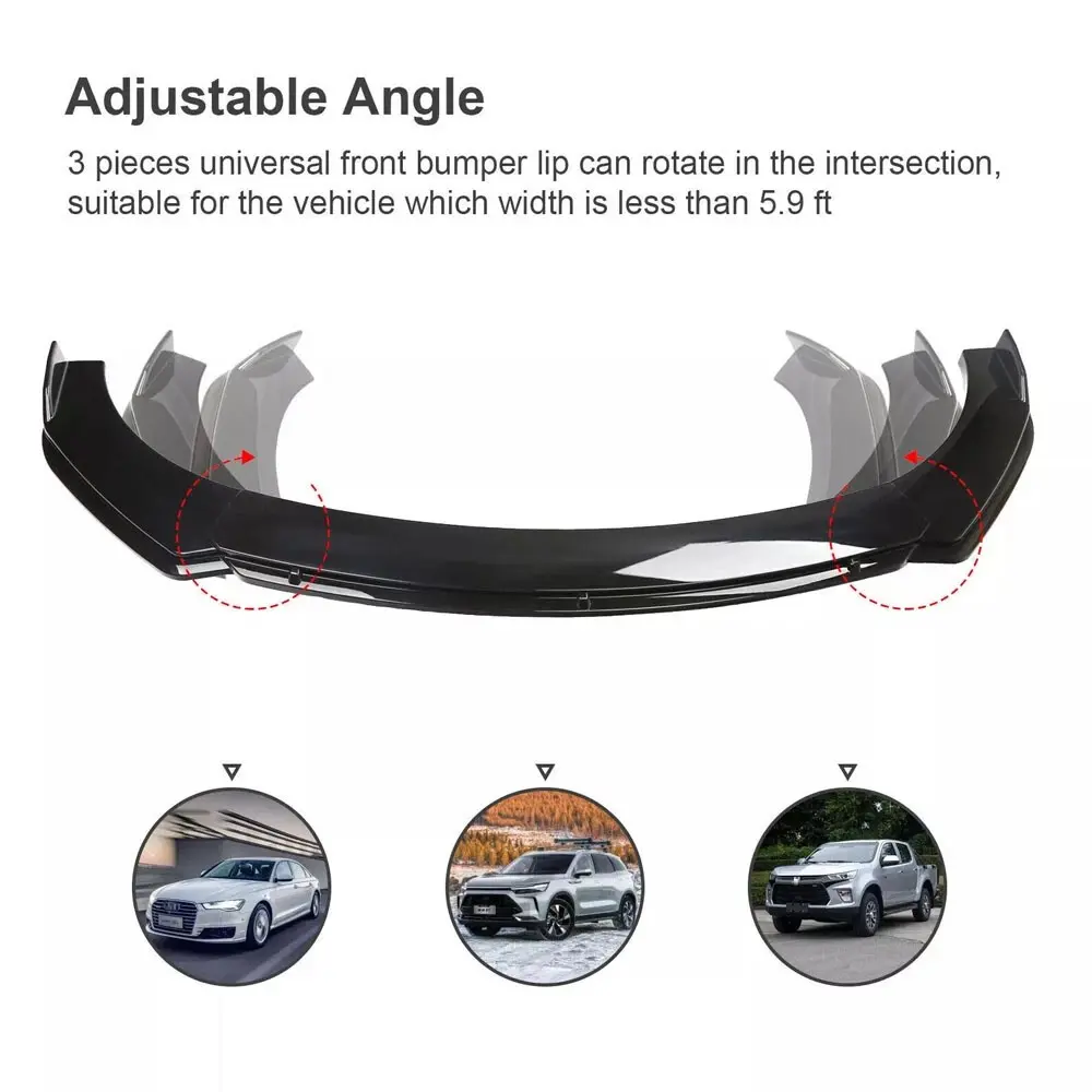 1 set of ABS car front and rear bumper lip spoiler splitter body kit 1 set of ABS car front and rear bumper lip spoiler splitter body kit