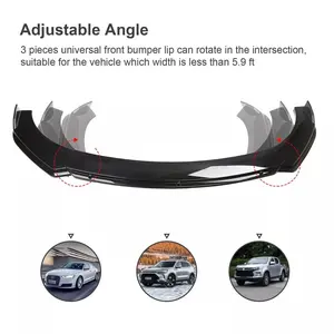 1 set of ABS car front and rear bumper lip spoiler splitter body kit