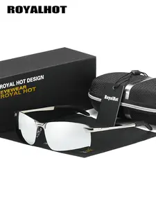 1 Pair Royalhot Unisex Square Frameless Polarized Trendy Casual Sunglasses, Showcasing Personality, UV400
