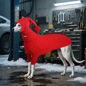 Winter Pet Sweater Set, Christmas Gift, Small Medium Dogs Clothes, Warm Knit Hat Combo, Fabric Material, Cozy Dog Apparel