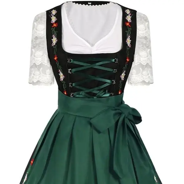 DMR Elegant German Oktoberfest Dress Embroidered Traditional Outfit for Women - Detachable Apron & Ruffled Bodice - High-Quality Polyester Fabric - Sizes S to 2XL - TikTok Shop DMR Elegant German Oktoberfest Dress Embroidered Traditional Outfit for Women - Detachable Apron & Ruffled Bodice - High-Quality Polyester Fabric - Sizes S to 2XL - TikTok Shop