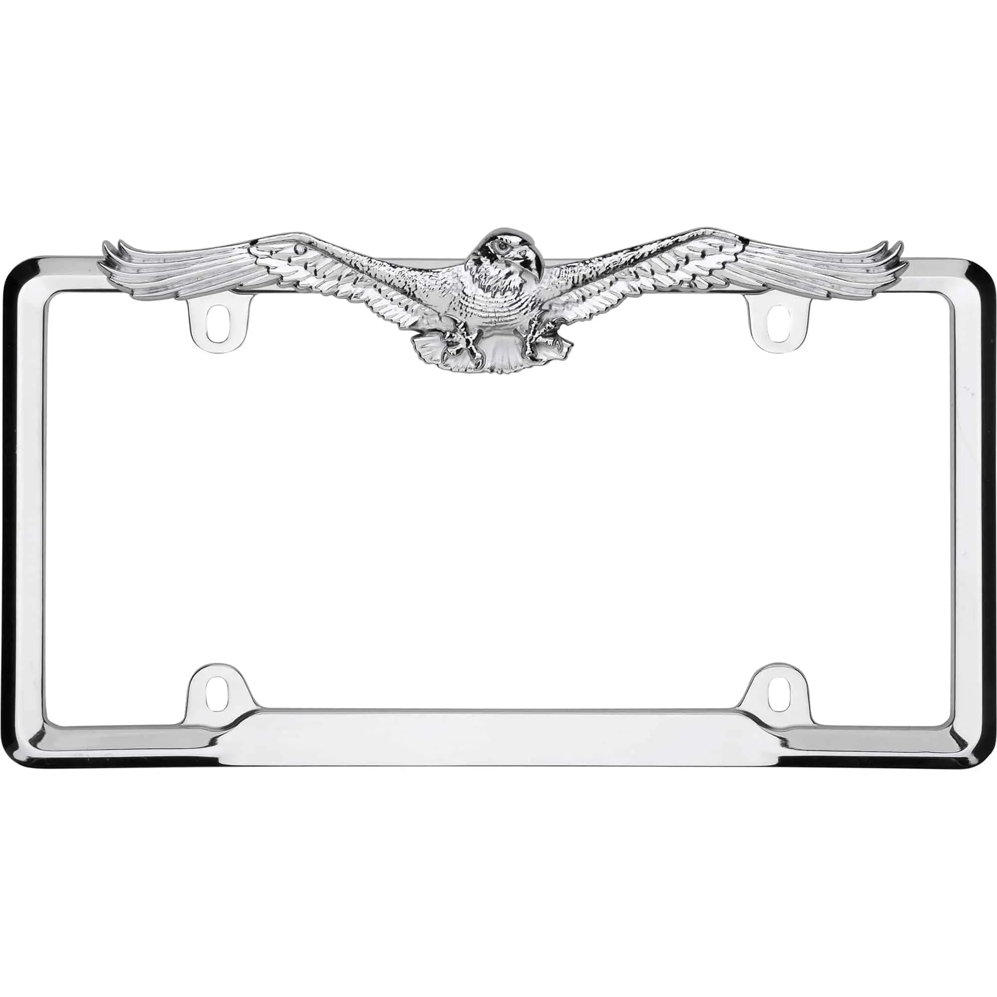 Eagle License Plate Frame, Chrome