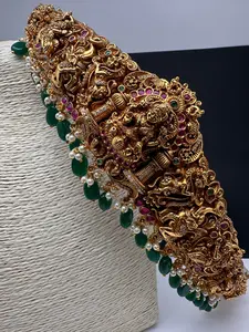 Matte Goddess Lakshmi Nakshi Hip Belt Kamarbandh