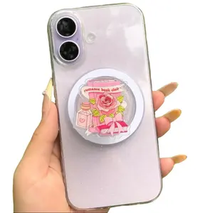 Romance Book Club Phone Grip, Pink Coquette Bookish Griptok, Cute Reader Gift for Book Lovers, Kawaii BookTok Merch, Spicy Romance Kindle Accessory