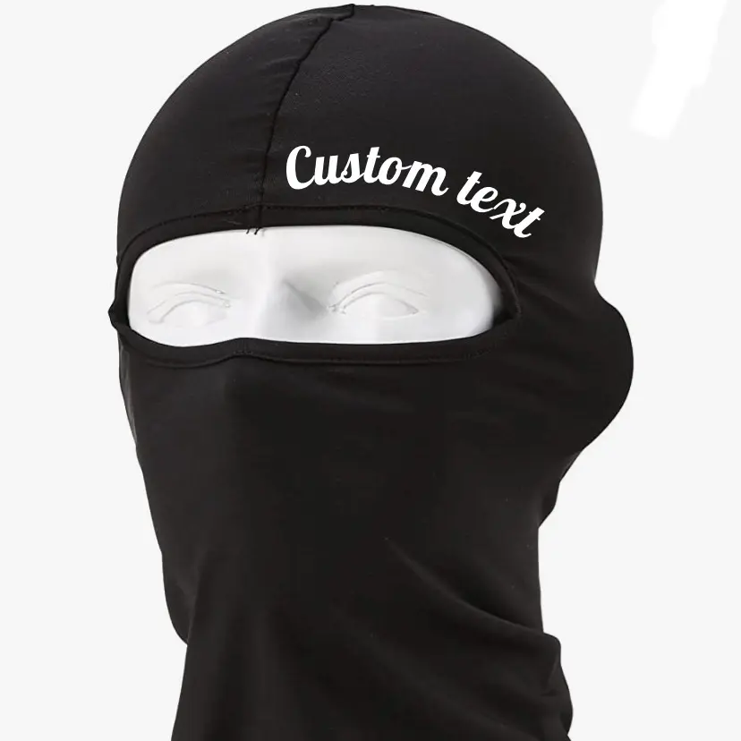Custom cursive text ski mask, black balaclava shiesty mask, breathable face mask (PRESS ADD NOTE TO ADD CUSTOM TEXT )