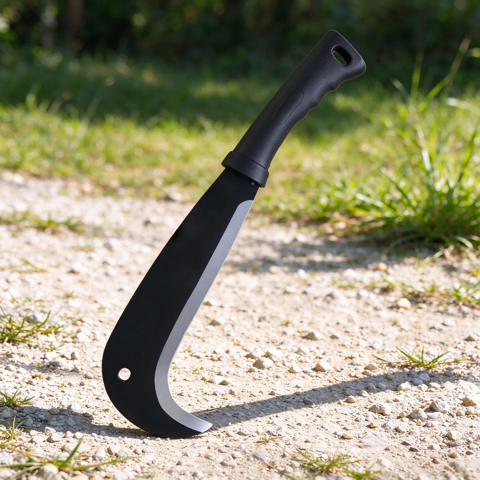 Ergonomic Garden Sickle Knife with Non-Slip Handle, Curved Long Blade Pruning Knives for Weeding, Yard Work Edging Tool