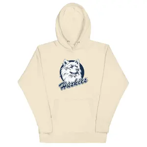 UConn Bone Retro Husky Script Hoodie