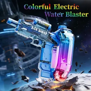 Ultimate Battle Powerful Electric Water Gun, Automatic Squirt Gun with Glowing Realistic Muzzle 700cc High Capacity, Up to 32 FT Range, Birthday Gift for Senior Assassin, Outdoor Summer Party Toy for Adults &Kids Toys for Father’s Day, Independence Day