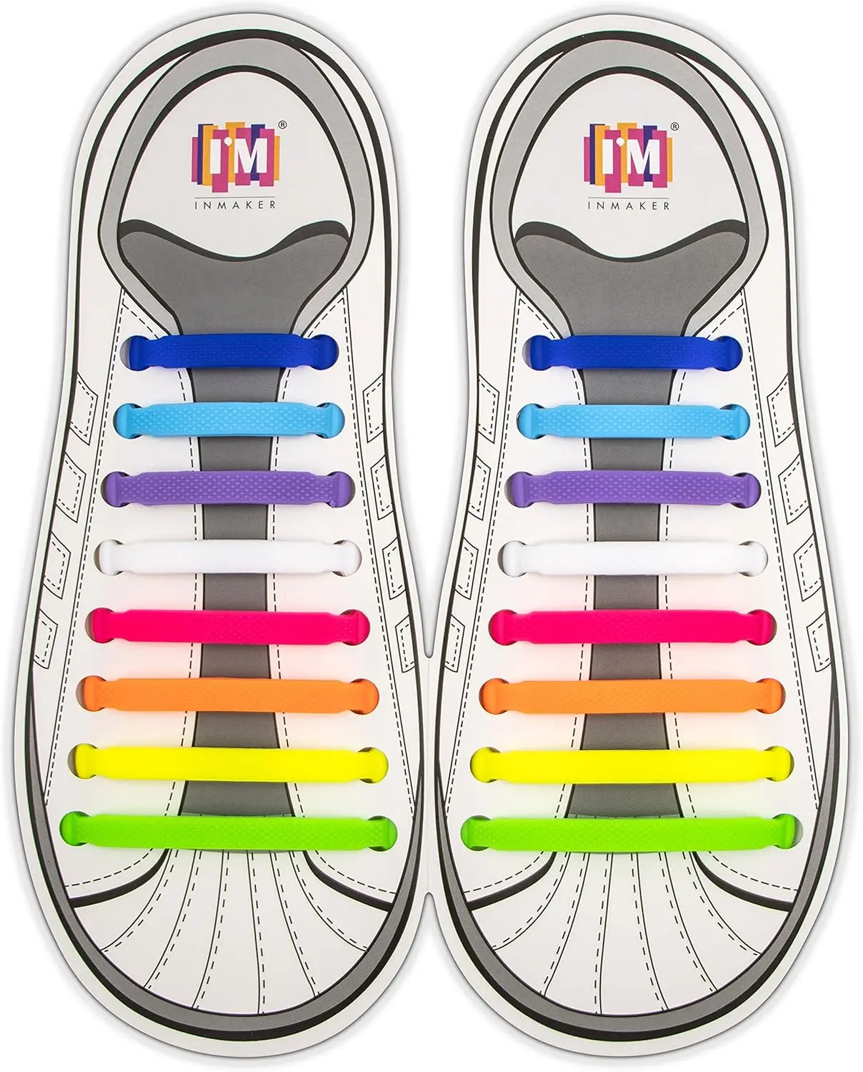 No Tie Shoe Laces for Adults and Kids, Elastic Shoelaces for Sneakers, Rubber Silicone Tieless Laces