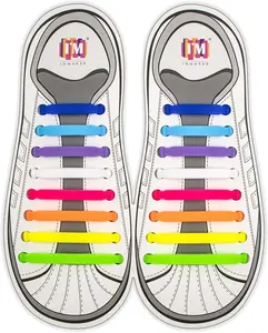 No Tie Shoe Laces for Adults and Kids, Elastic Shoelaces for Sneakers, Rubber Silicone Tieless Laces